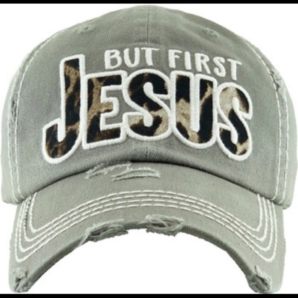 BUT FIRST JESUS WASHED VINTAGE BALLCAP